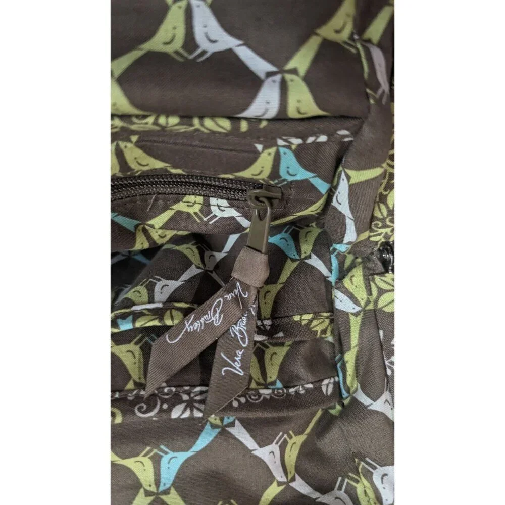 Vera Bradley Kiss Lock Alice Sittin in a Tree Teal/GreenPurse Hand Bag + wallet‎